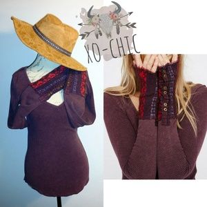 NWT Large Free People Thermo Knit Top Blouse